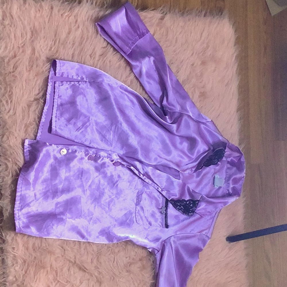 Silk night gown shirt